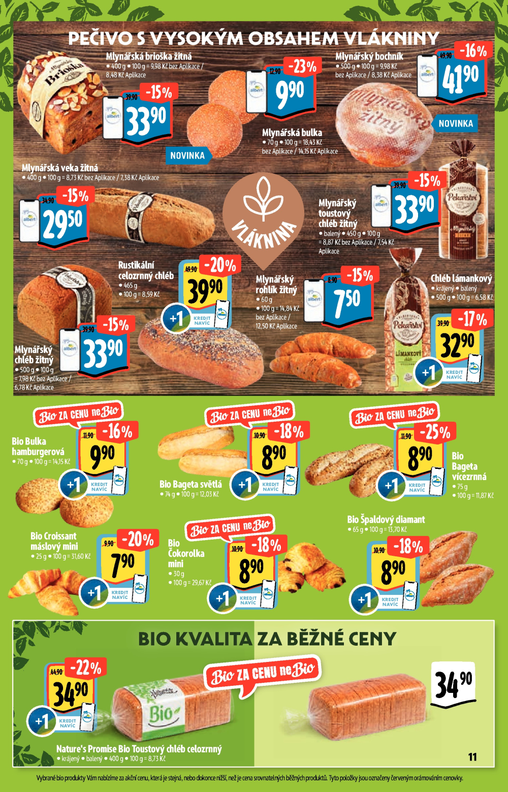 Leták Albert Hypermarket - Akční katalog Bio - strana 11