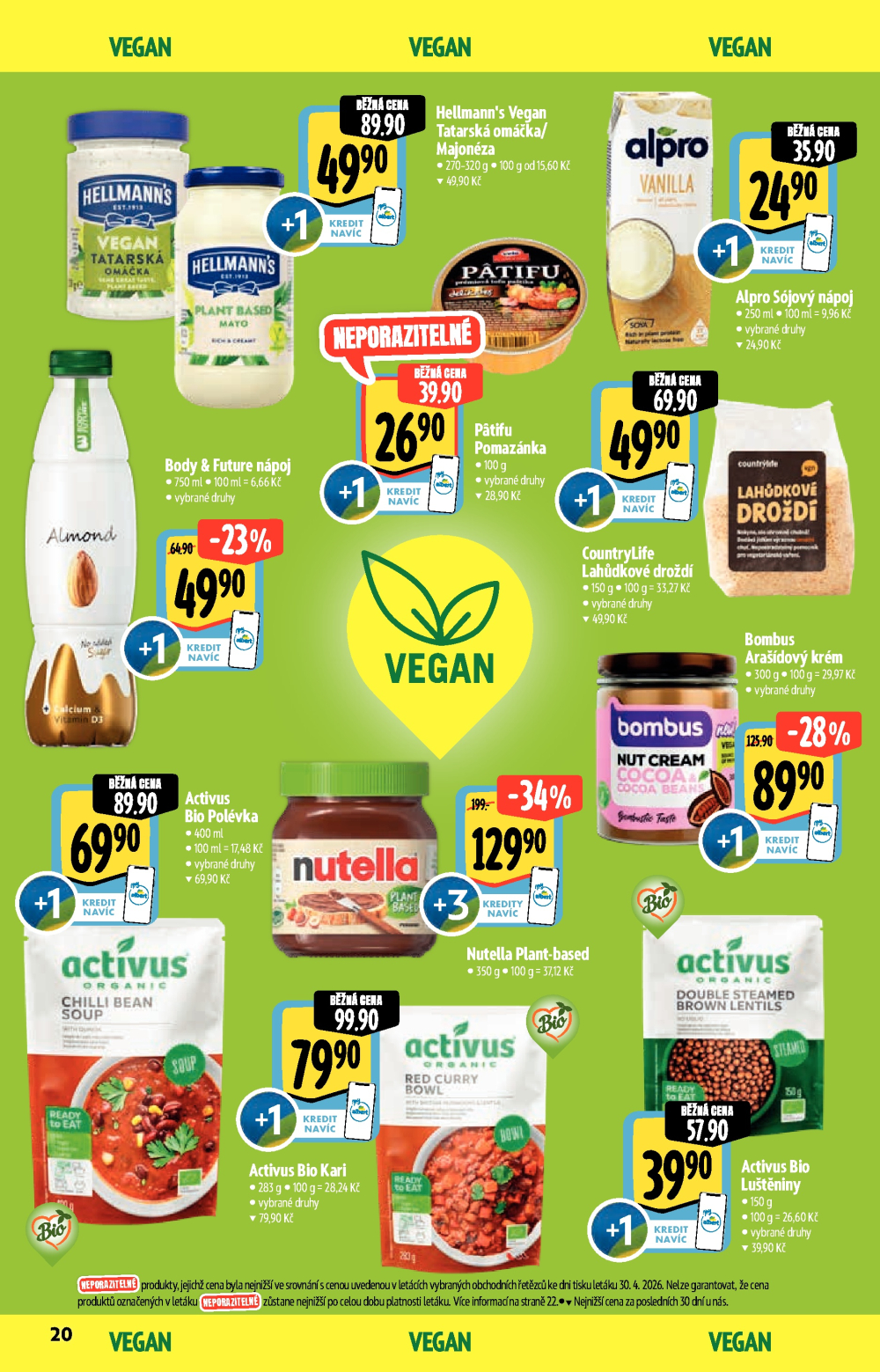 Leták Albert Hypermarket - Akční katalog Bio - strana 20