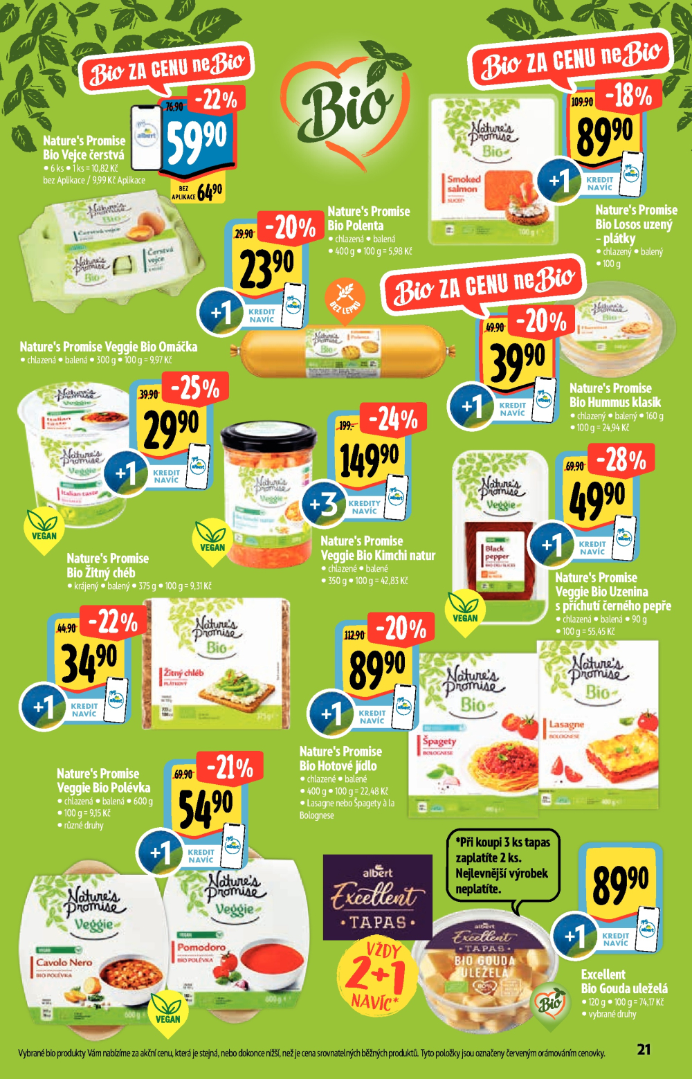Leták Albert Hypermarket - Akční katalog Bio - strana 21
