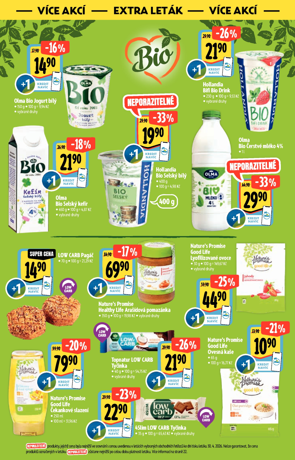 Leták Albert Hypermarket - Akční katalog Bio - strana 28