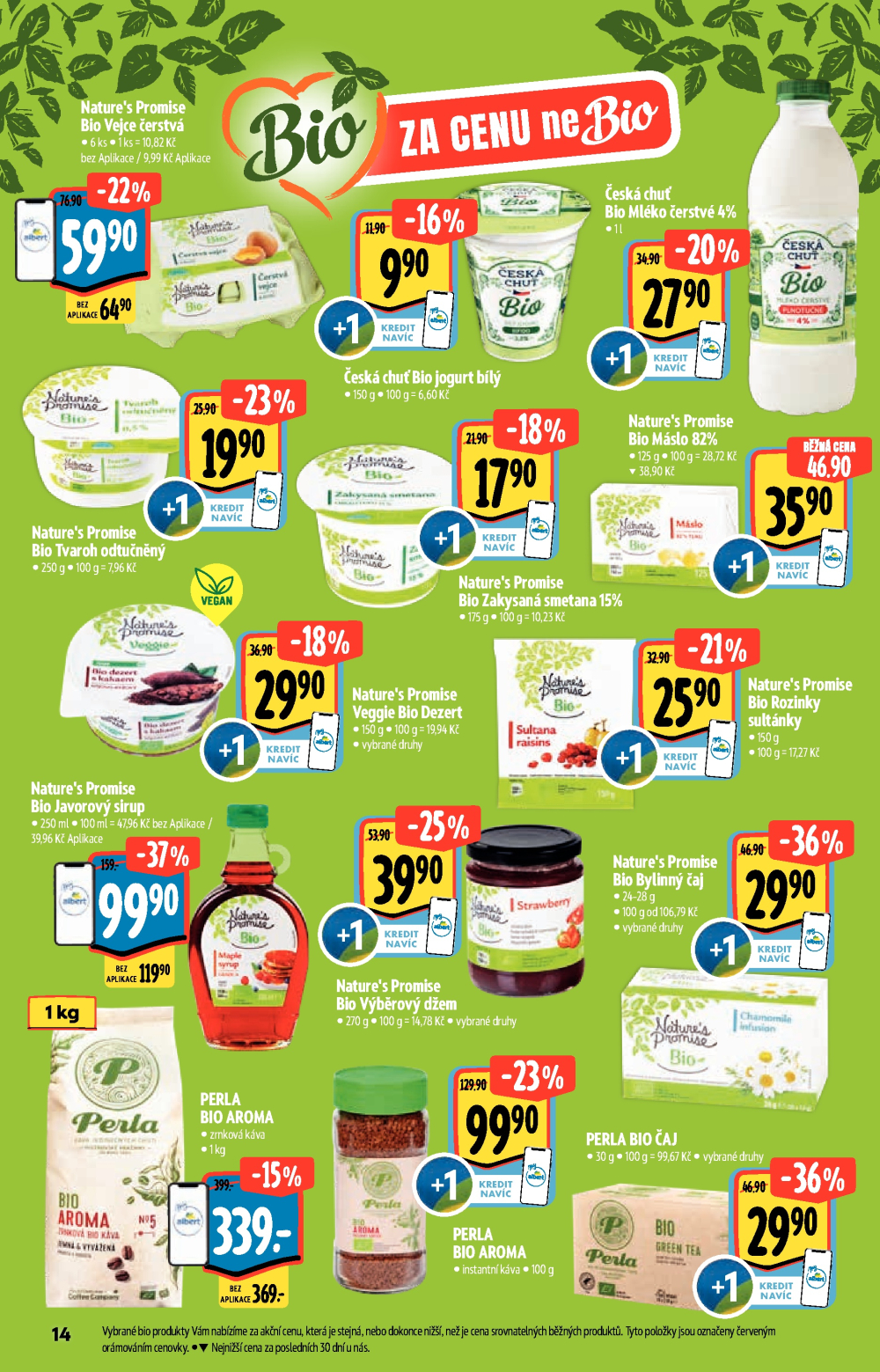 Leták Albert Supermarket - Akční katalog Bio - strana 14