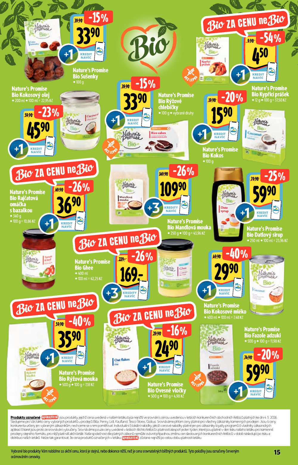 Leták Albert Supermarket - Akční katalog Bio - strana 15