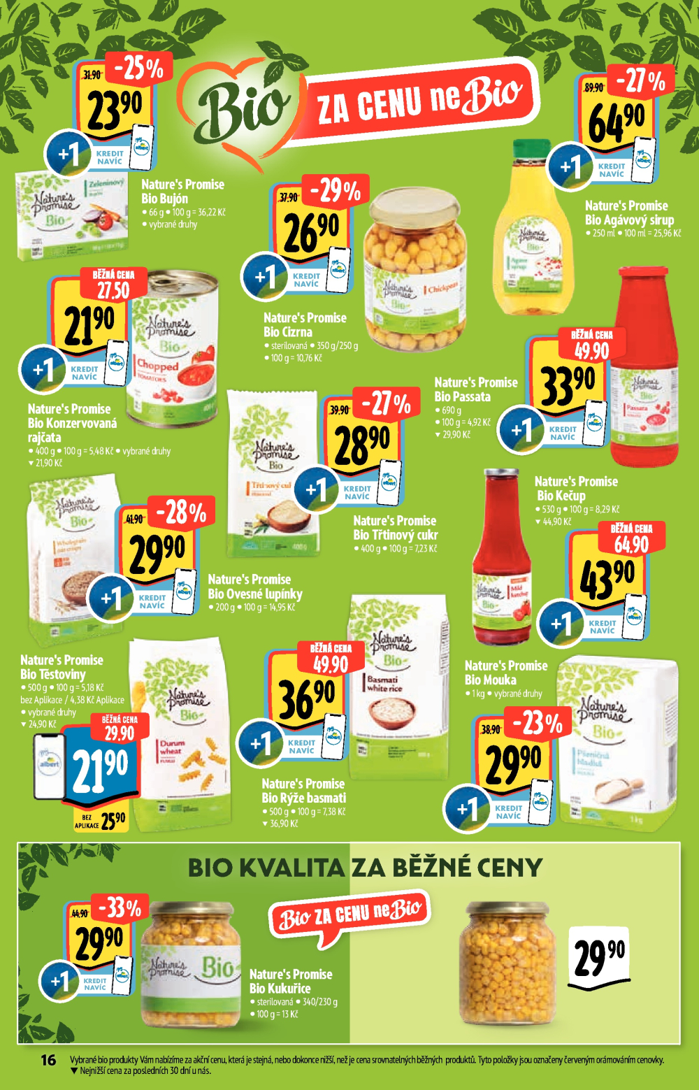Leták Albert Supermarket - Akční katalog Bio - strana 16