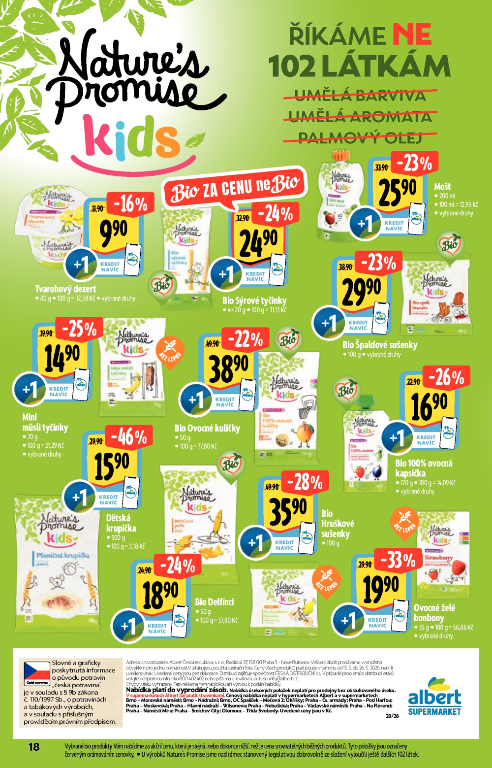 Leták Albert Supermarket - Akční katalog Bio - strana 18