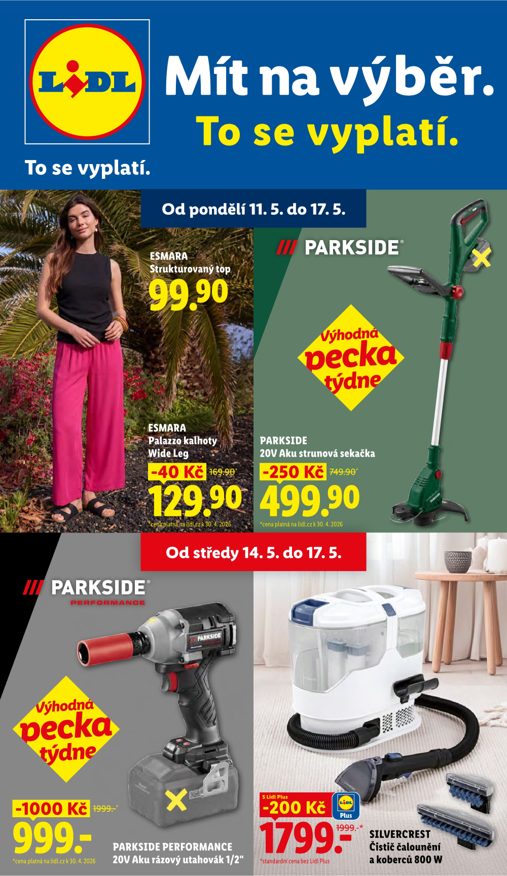 Leták Lidl leták - Nabídka spotřebního zboží - strana 1