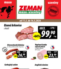 Akční leták ZEMAN maso - uzeniny  Sukova