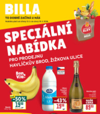 Akční leták BILLA  - Speciální nabídka pro Havlíčkův Brod, Žižkova ulice