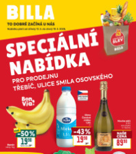 Akční leták BILLA  - Speciální nabídka pro Třebíč, Smila Osovského