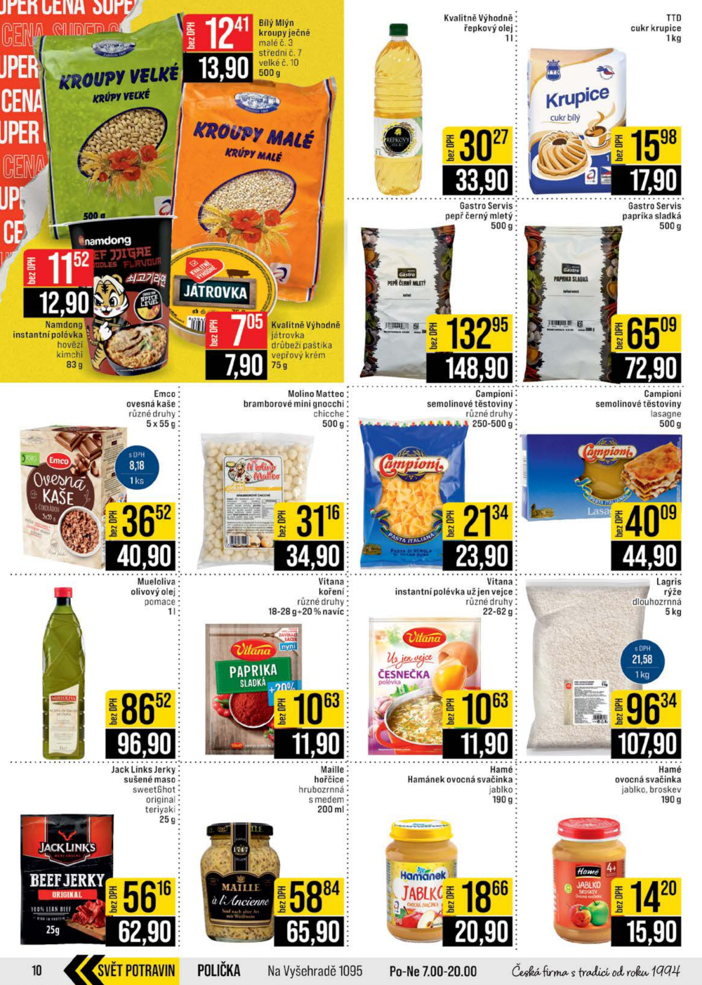 Leták JIP leták CC Cash & Carry - Brno, Ostrava, Praha, Polička, Olomouc, Karlovy Vary, Zlín, Jilemnice, Pardubice - strana 10