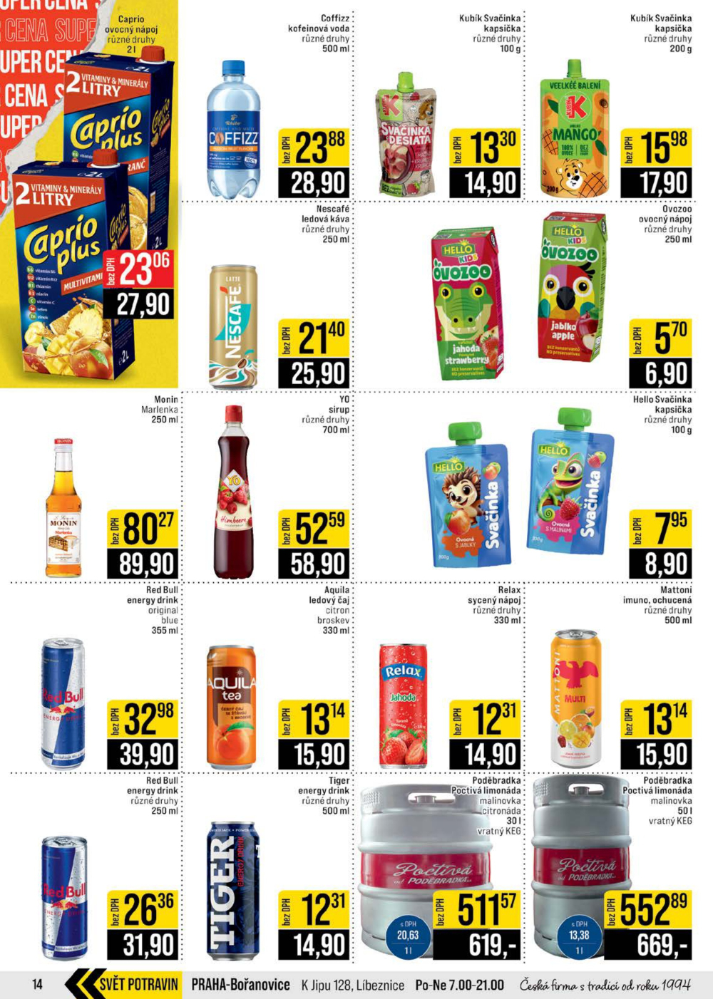 Leták JIP leták CC Cash & Carry - Brno, Ostrava, Praha, Polička, Olomouc, Karlovy Vary, Zlín, Jilemnice, Pardubice - strana 14