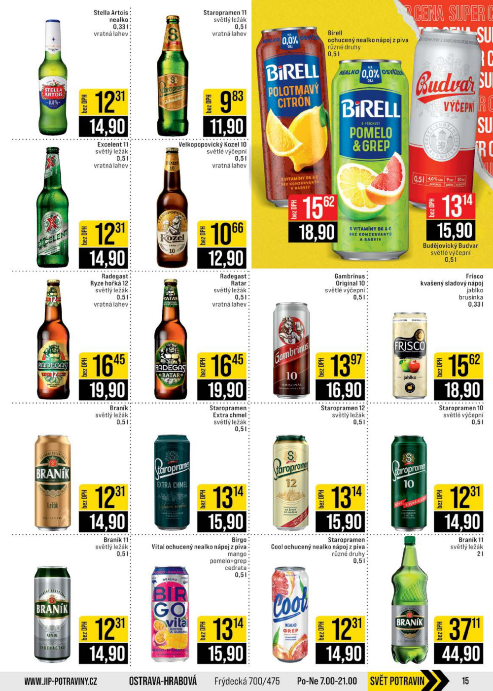 Leták JIP leták CC Cash & Carry - Brno, Ostrava, Praha, Polička, Olomouc, Karlovy Vary, Zlín, Jilemnice, Pardubice - strana 15