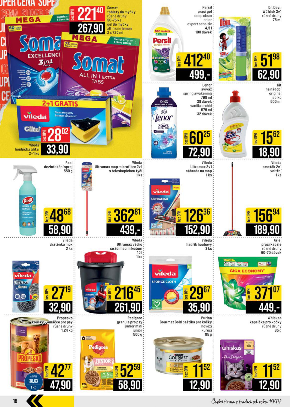 Leták JIP leták CC Cash & Carry - Brno, Ostrava, Praha, Polička, Olomouc, Karlovy Vary, Zlín, Jilemnice, Pardubice - strana 18