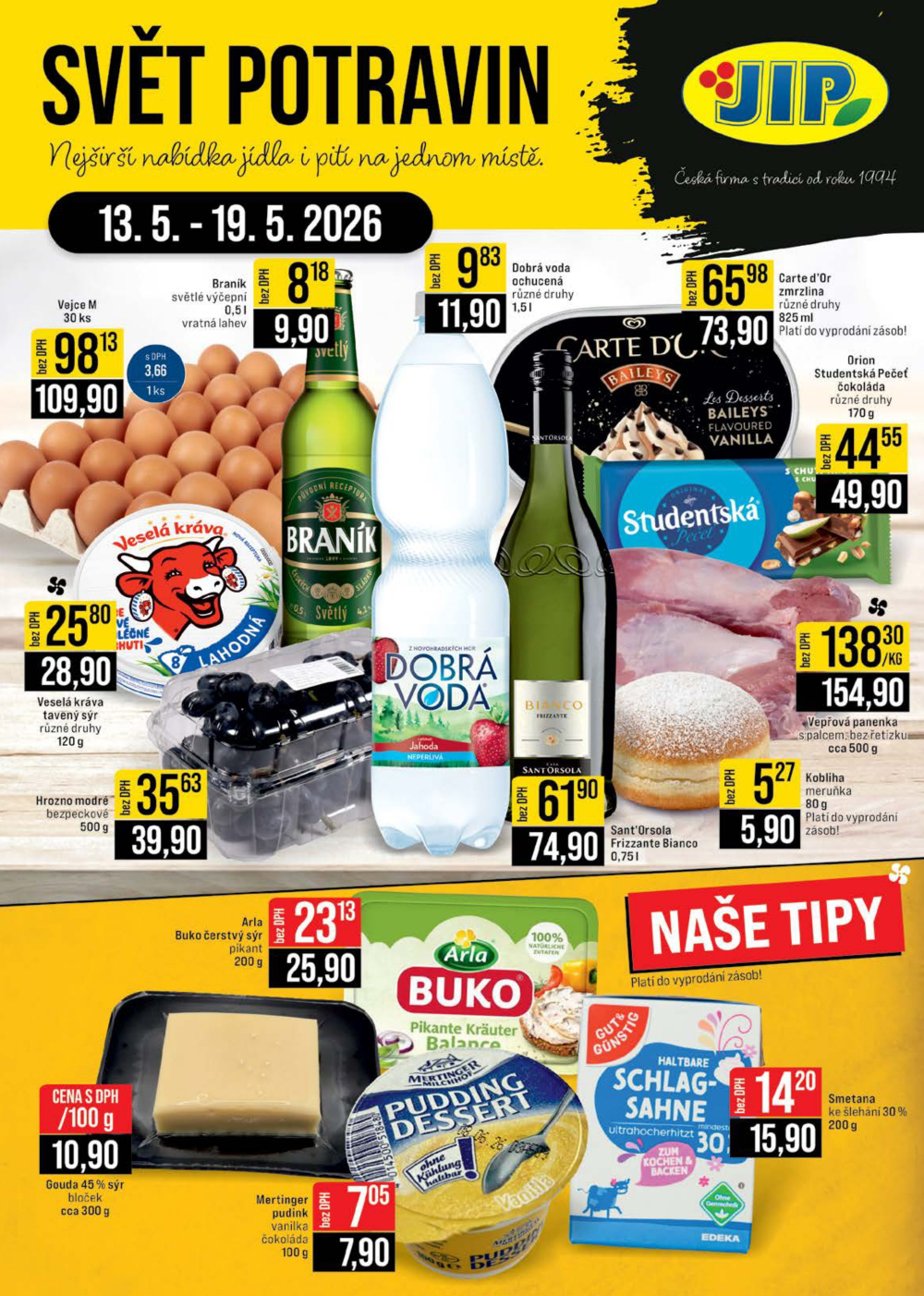 Leták JIP leták CC Cash & Carry - Brno, Ostrava, Praha, Polička, Olomouc, Karlovy Vary, Zlín, Jilemnice, Pardubice - strana 1