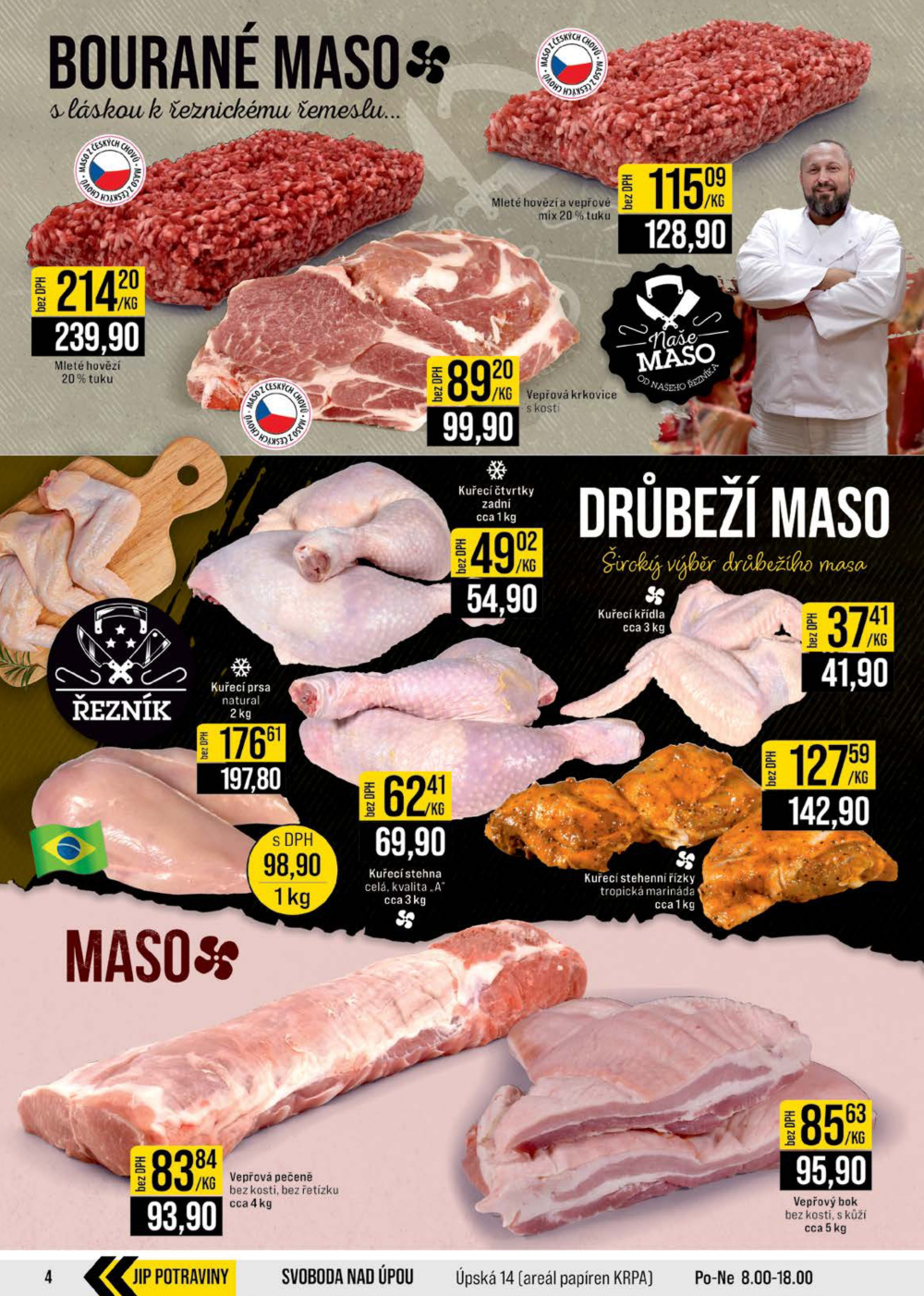Leták JIP leták CC Cash & Carry - Brno, Ostrava, Praha, Polička, Olomouc, Karlovy Vary, Zlín, Jilemnice, Pardubice - strana 4
