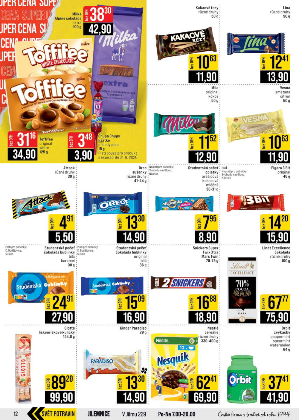 Leták JIP leták CC Cash & Carry - České Budějovice, Most, Náchod, Svoboda nad Úpou, Sušice - strana 12