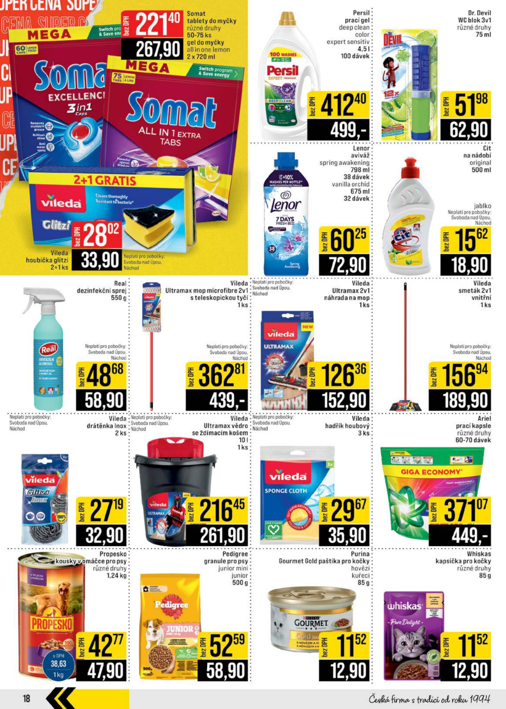 Leták JIP leták CC Cash & Carry - České Budějovice, Most, Náchod, Svoboda nad Úpou, Sušice - strana 18