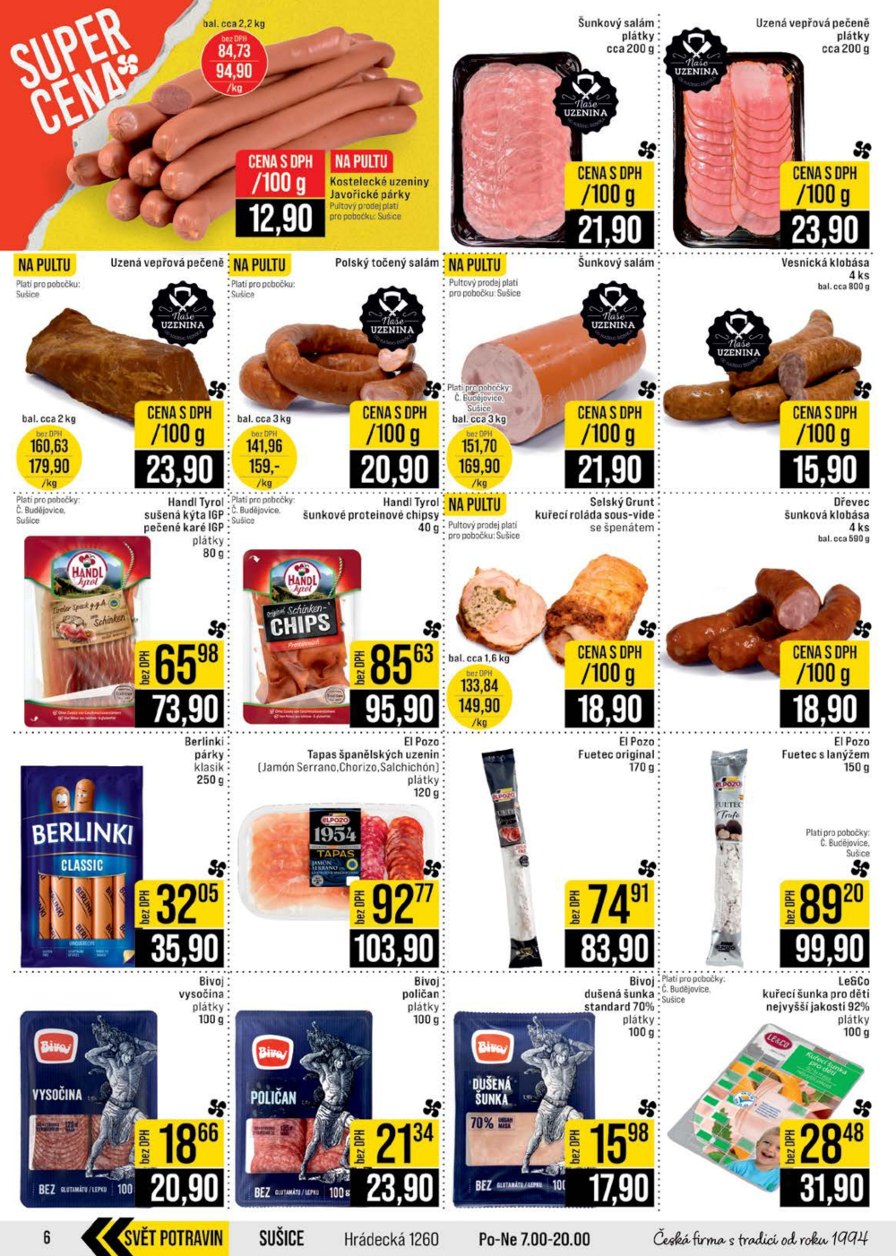 Leták JIP leták CC Cash & Carry - České Budějovice, Most, Náchod, Svoboda nad Úpou, Sušice - strana 6