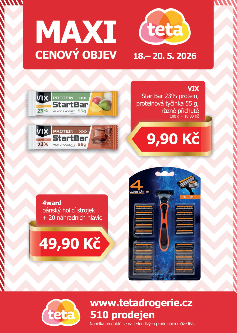 Leták Teta drogerie - Maxi cenový objev - strana 1