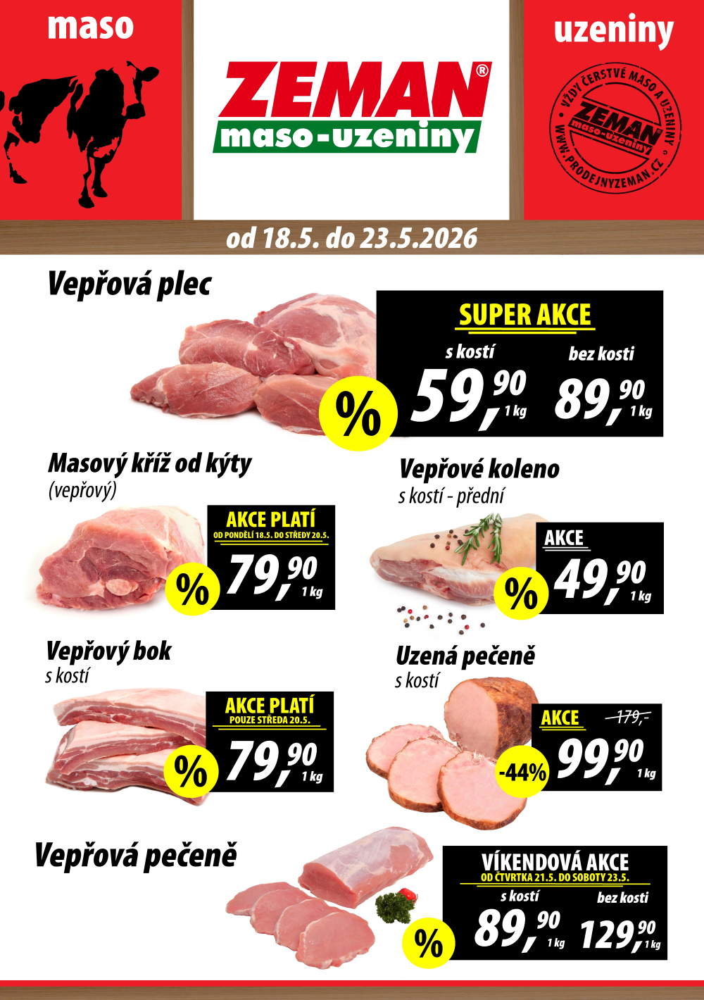 Leták ZEMAN maso - uzeniny leták - strana 1