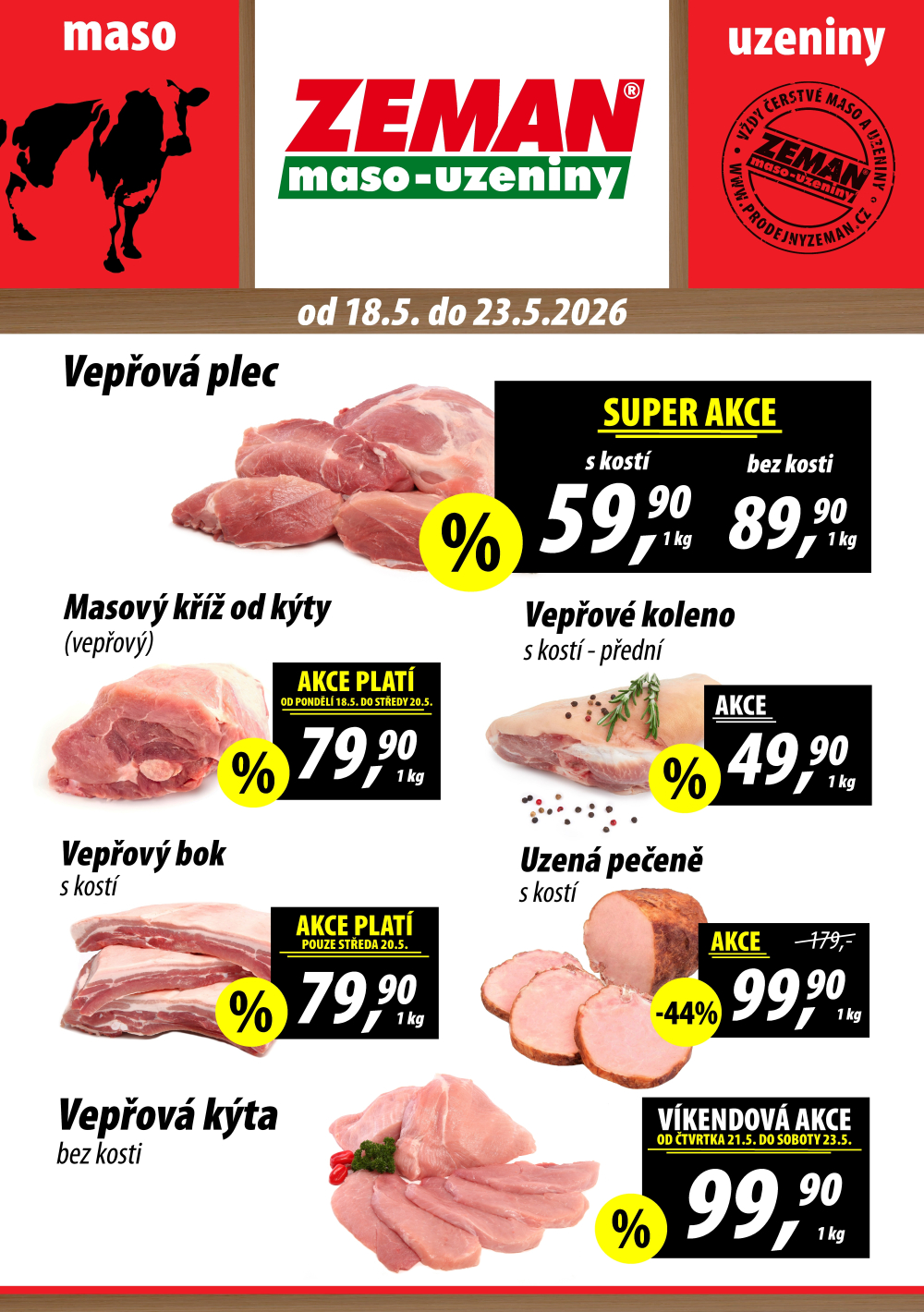 Leták ZEMAN maso - uzeniny leták - strana 1