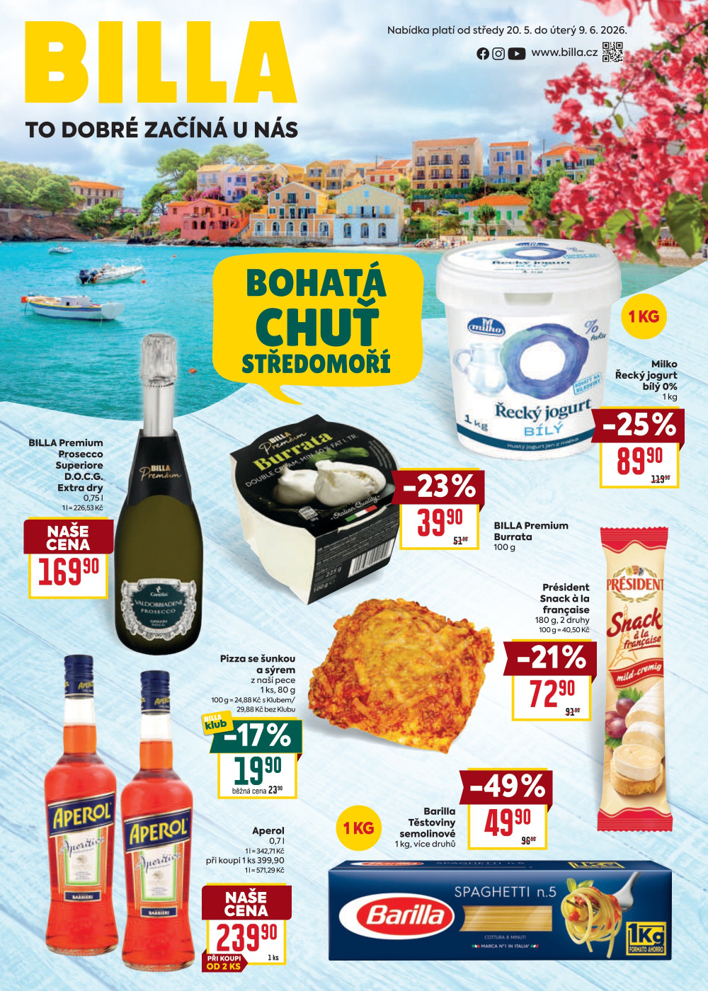 Leták BILLA leták - Bohatá chuť Středomoří - strana 1