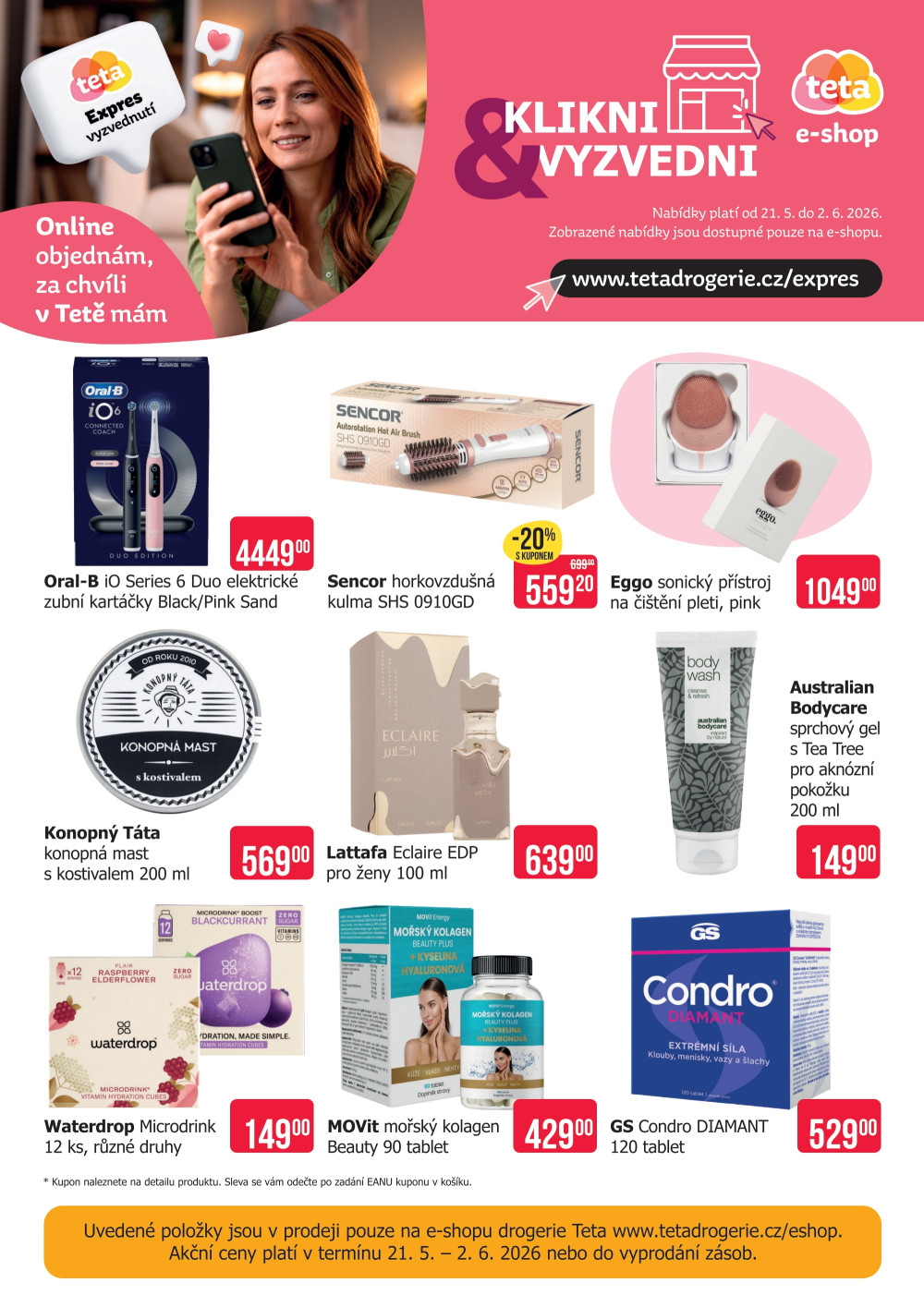 Leták Teta drogerie - Speciální nabídka e-shop - strana 1