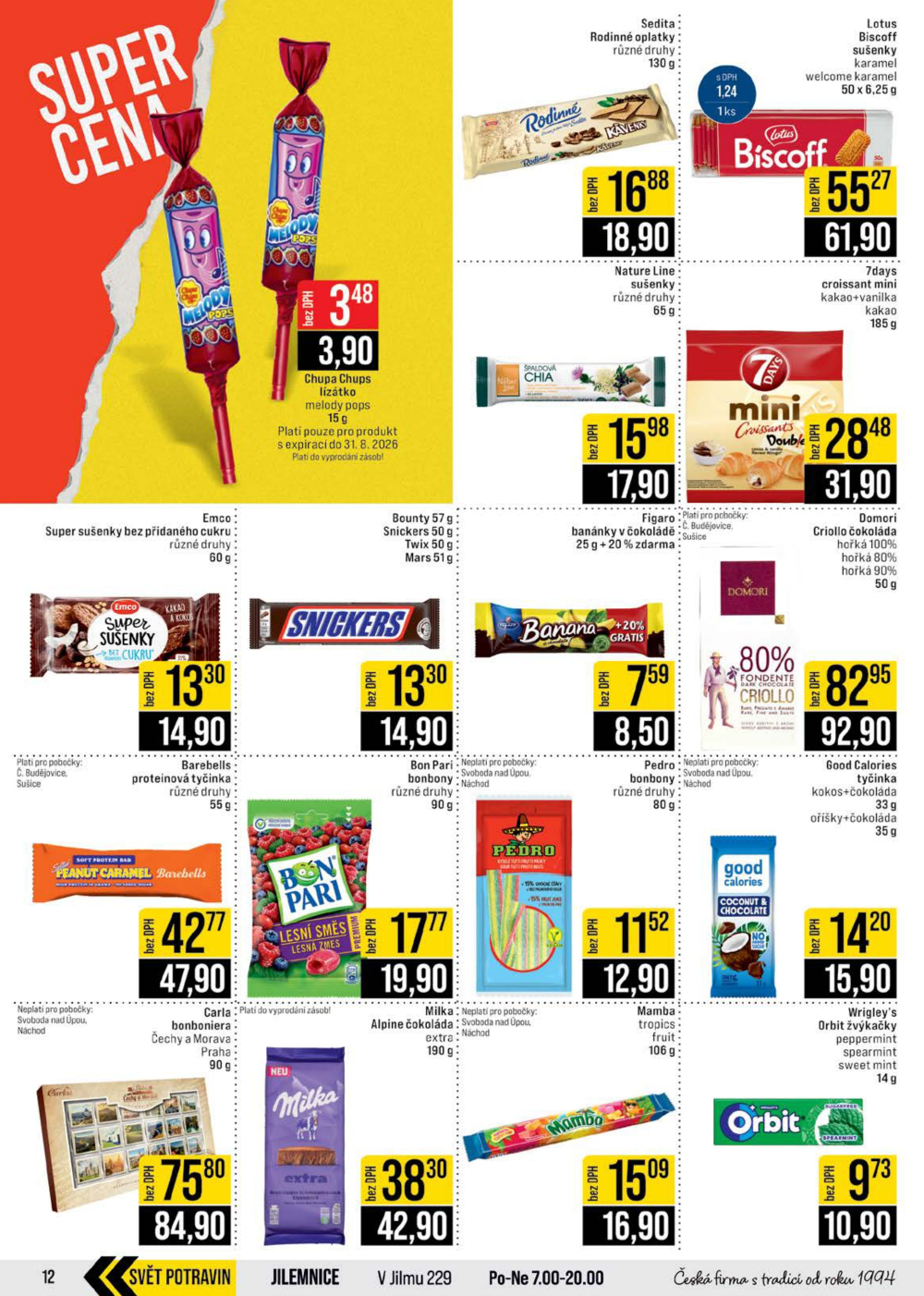 Leták JIP leták CC Cash & Carry - České Budějovice, Most, Náchod, Svoboda nad Úpou, Sušice - strana 12