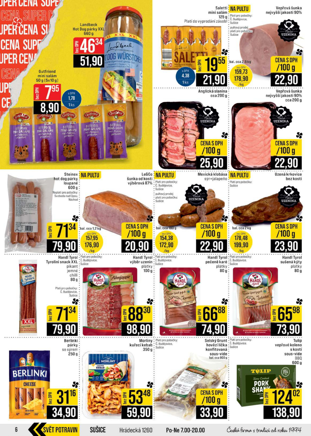 Leták JIP leták CC Cash & Carry - České Budějovice, Most, Náchod, Svoboda nad Úpou, Sušice - strana 6