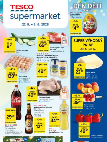 Tesco supermarket leták