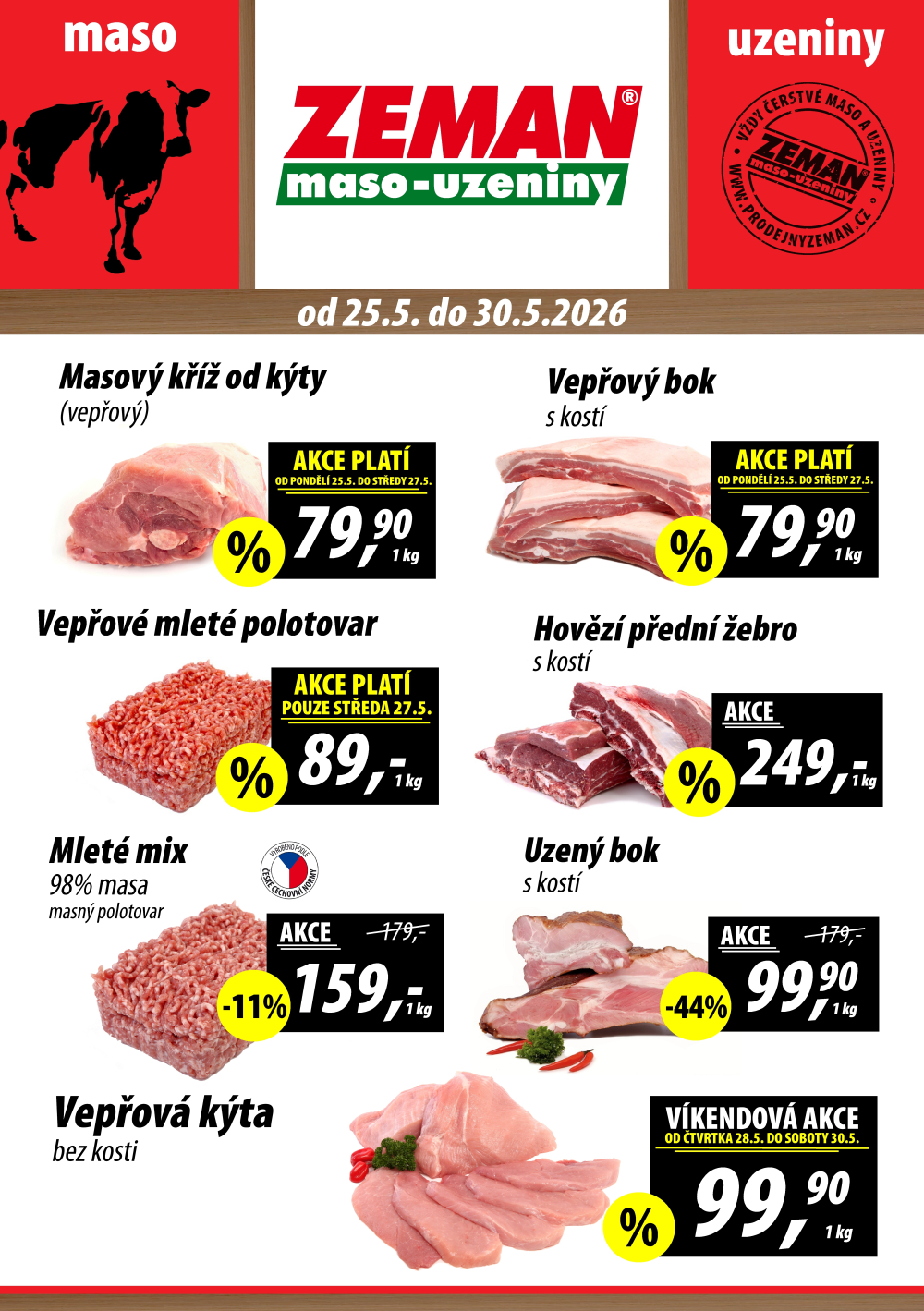 Leták ZEMAN maso - uzeniny leták - strana 1