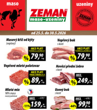 Akční leták ZEMAN maso - uzeniny 