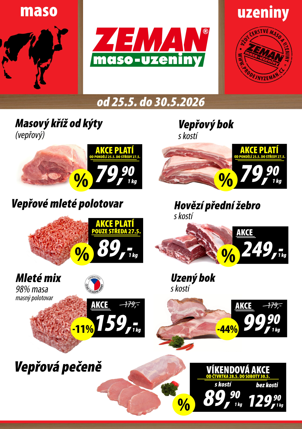 Leták ZEMAN maso - uzeniny leták - strana 1