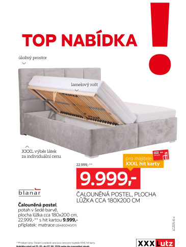 XXXLutz leták - TOP nabídka Čalouněná postel