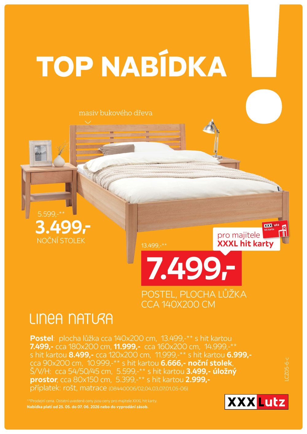 Leták XXXLutz leták - TOP nabídka Linea Natura postel - strana 1