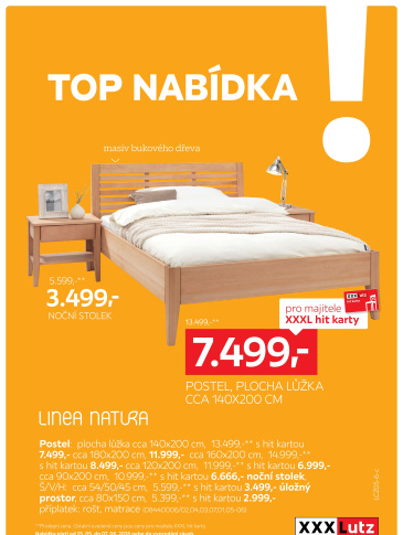 XXXLutz leták - TOP nabídka Linea Natura postel