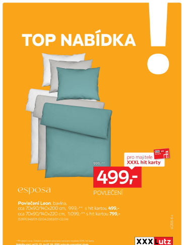 XXXLutz leták - TOP nabídka Esposa povlečení
