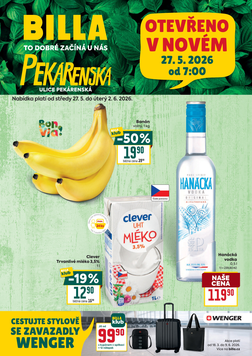 Leták BILLA leták - České Budějovice, Pekárenská - strana 1