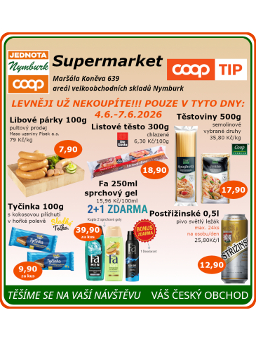 COOP Jednota Nymburk Supermarket leták
