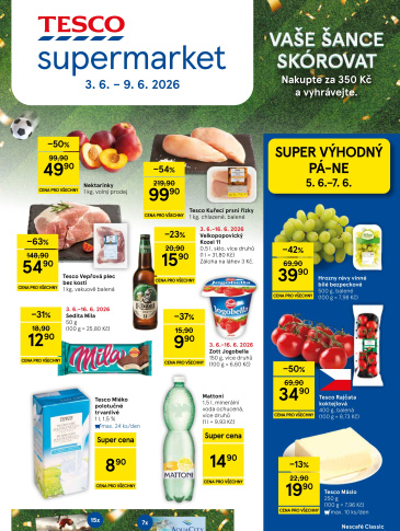 Tesco supermarket leták