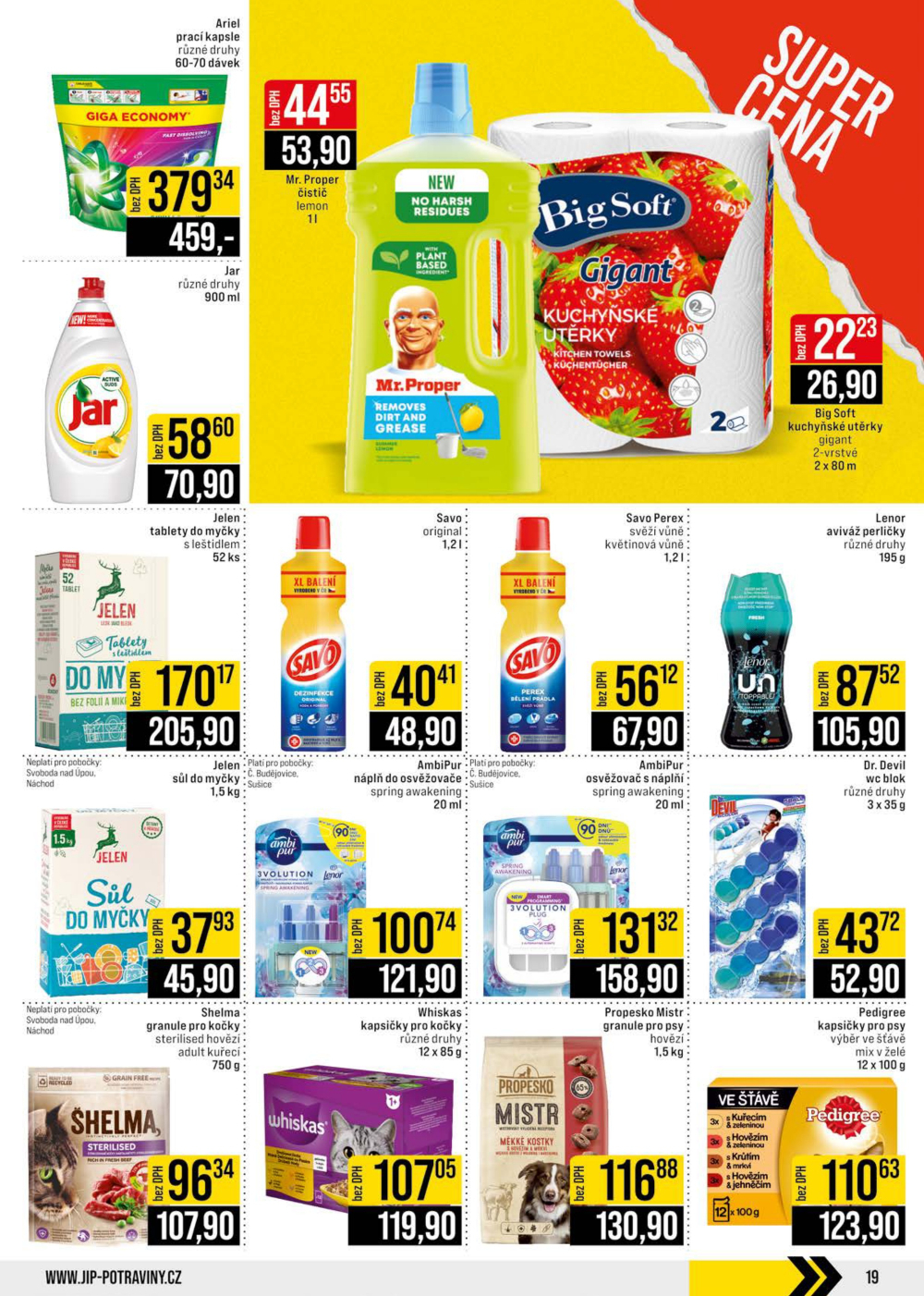 Leták JIP leták CC Cash & Carry - České Budějovice, Most, Náchod, Svoboda nad Úpou, Sušice - strana 19