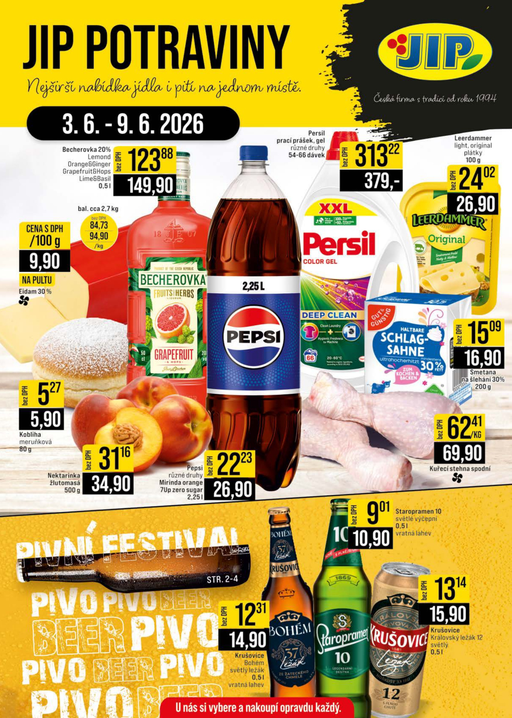 Leták JIP leták CC Cash & Carry - České Budějovice, Most, Náchod, Svoboda nad Úpou, Sušice - strana 1