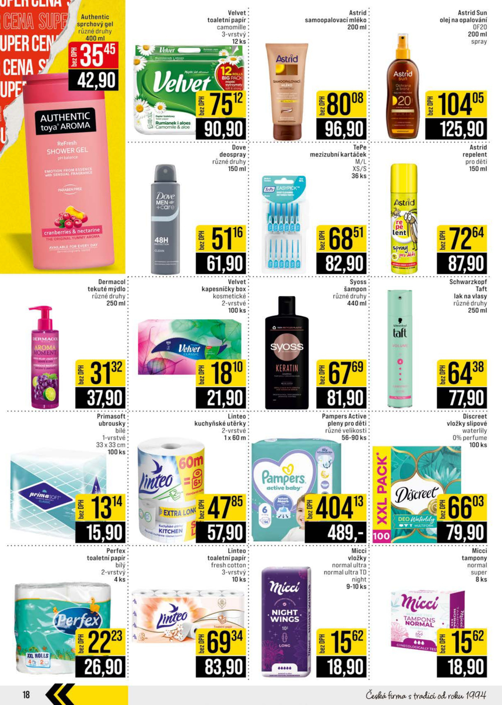 Leták JIP leták CC Cash & Carry - Brno, Ostrava, Praha, Polička, Olomouc, Karlovy Vary, Zlín, Jilemnice, Pardubice - strana 18