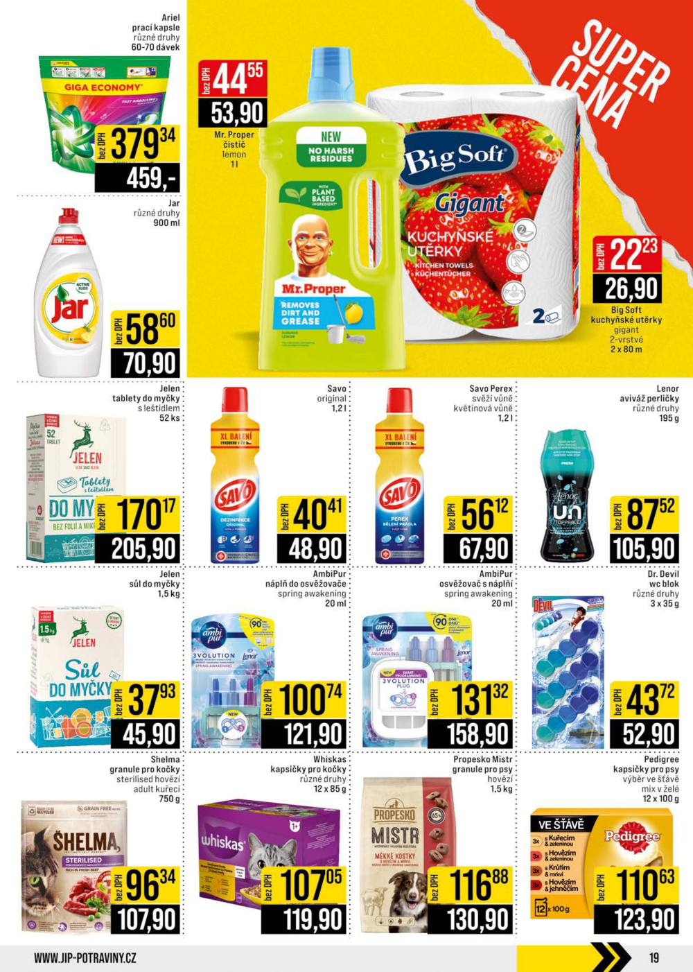Leták JIP leták CC Cash & Carry - Brno, Ostrava, Praha, Polička, Olomouc, Karlovy Vary, Zlín, Jilemnice, Pardubice - strana 19
