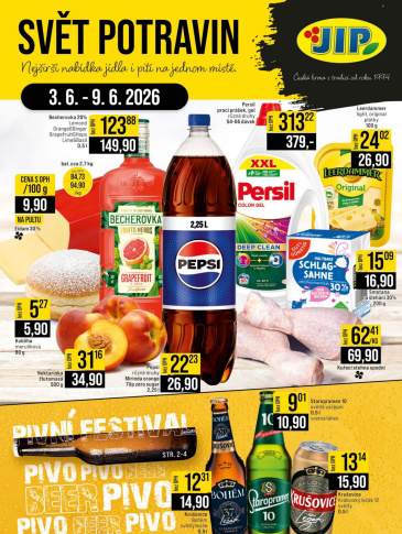 JIP leták CC Cash & Carry - Brno, Ostrava, Praha, Polička, Olomouc, Karlovy Vary, Zlín, Jilemnice, Pardubice