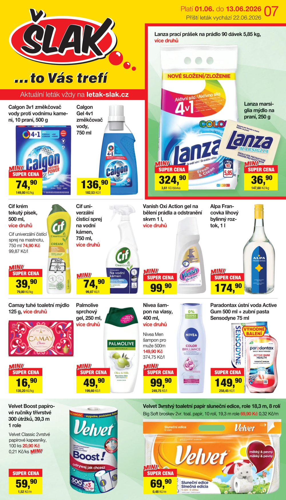 Leták Šlak drogerie leták - strana 1