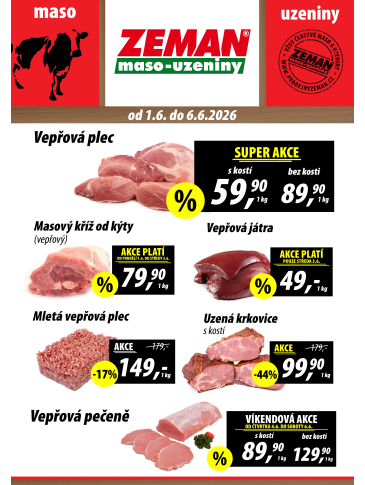 ZEMAN maso - uzeniny leták