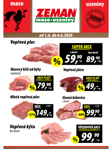ZEMAN maso - uzeniny leták