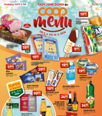 Akční leták COOP  - TIP a TUTY Menu