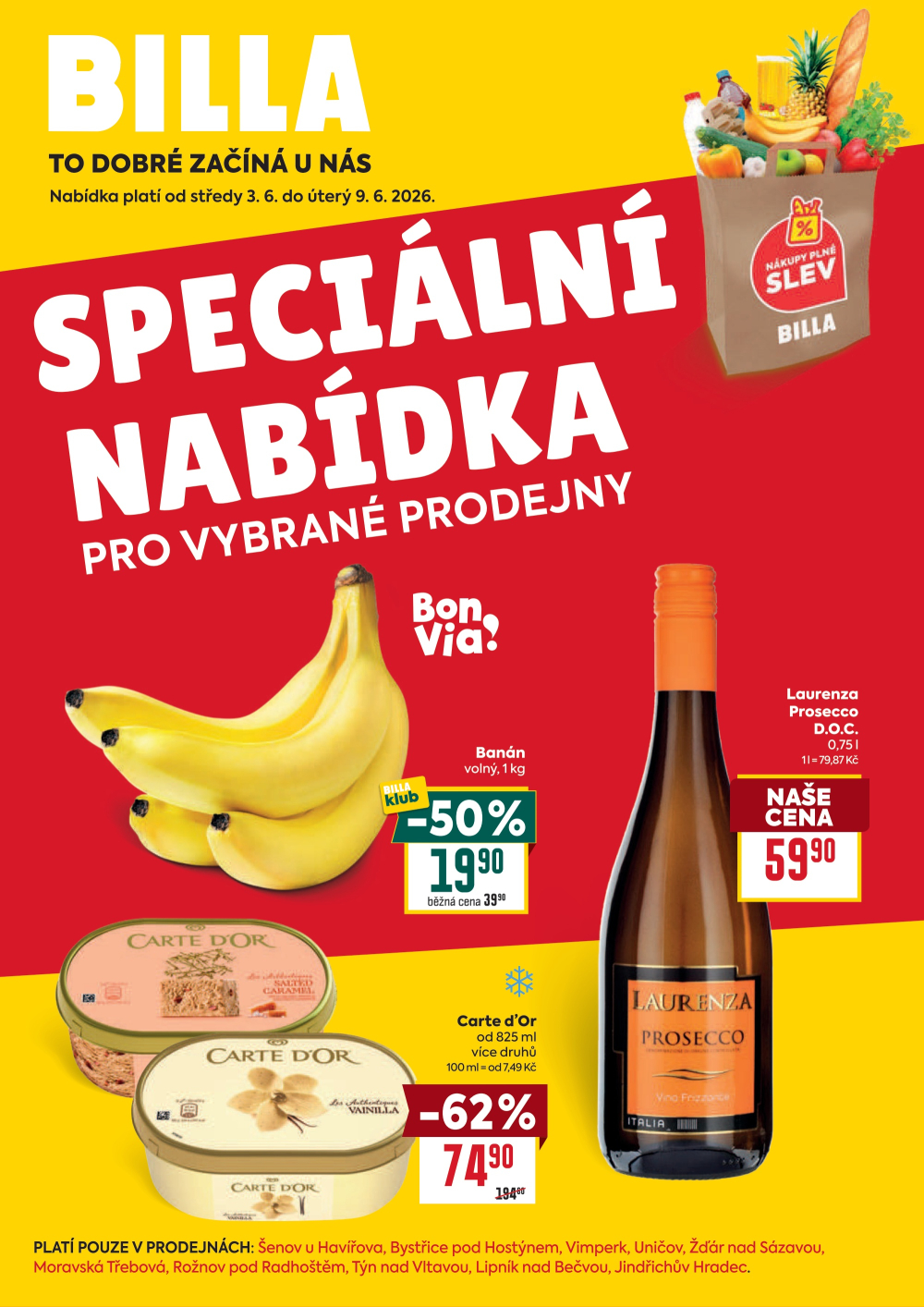 Leták BILLA leták - Speciální nabídka pro vybrané prodejny - strana 1