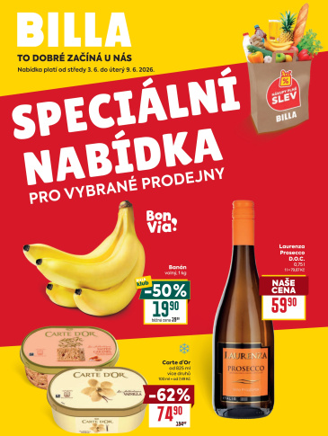 BILLA leták - Speciální nabídka pro vybrané prodejny